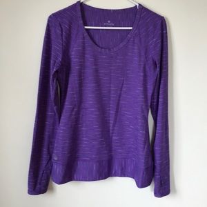 Athleta, dry-fit athletic long sleeved top.